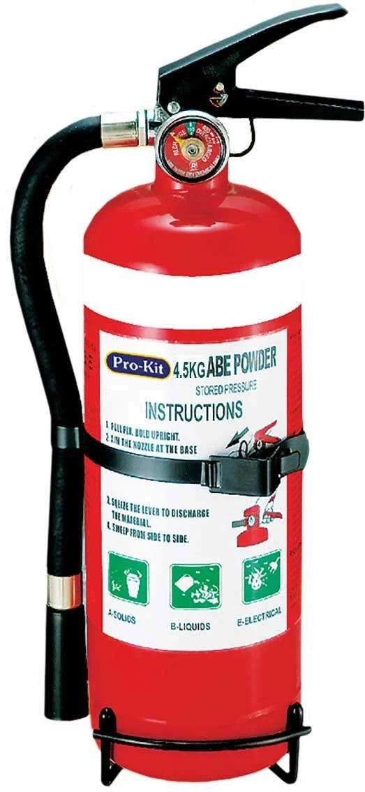4.5 Kilogram Dry Powder Fire Extinguisher - High Extinguishing Efficiencies - ProKit | Universal Auto Spares