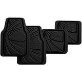 4 Piece Black Shallow Dish Rubber Mat Set - PC Procovers
