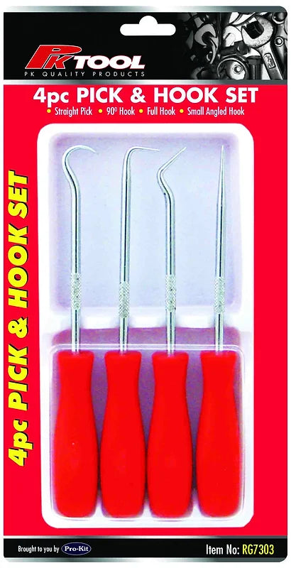 4 Pieces 135mm (51/2”) Pick & Hook Set - PKTool | Universal Auto Spares