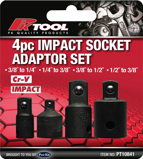 4 Pieces CR-V Impact Socket Adaptor - PKTool | Universal Auto Spares