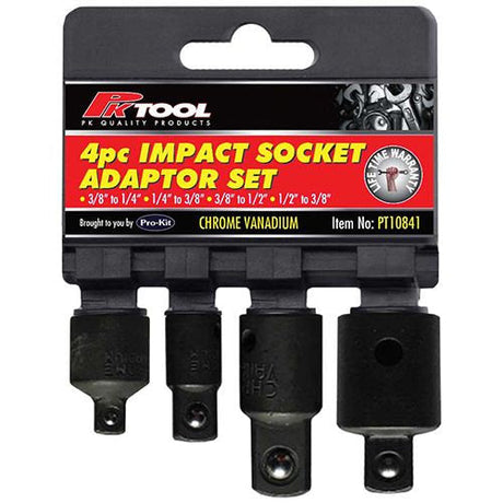 4 Pieces CR-V Impact Socket Adaptor - PKTool | Universal Auto Spares