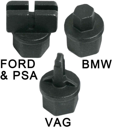 4 Pieces Plastic Oil Pan Drain Plug Tool Set Damage Free Plug Removal - PKTool