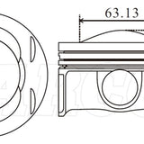 Piston & Ring Set JAGUAR/LANDROVER 508PN 40104600 - Nason