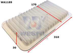 Air Filter A1781 Fits Daihatsu WA1189 - Wesfil