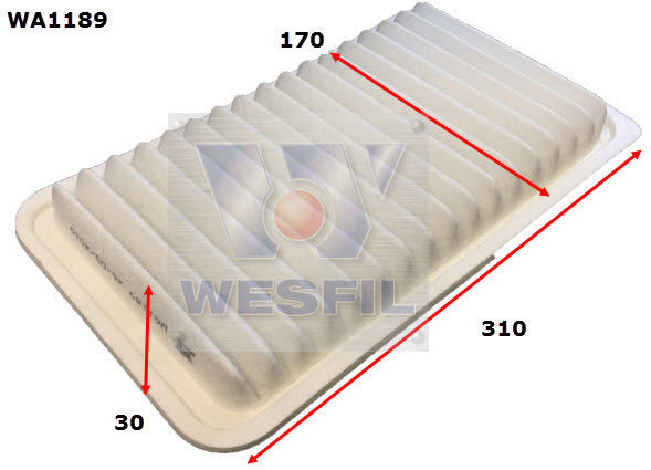 Air Filter A1781 Fits Daihatsu WA1189 - Wesfil | Universal Auto Spares