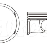 Piston & Ring Set JAGUAR/LANDROVER 508PS 40696610 - Nason