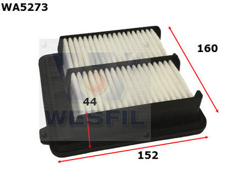 Air Filter A1770 Fits Honda WA5273 - Wesfil | Universal Auto Spares