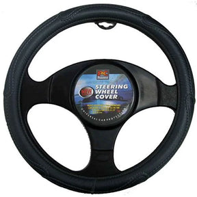 Steering Wheel Cover 40cm Rough Leather Look Black - PC Procovers