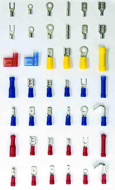 410 Piece Insulated & Non-Insulated Wire Terminal Assortment Kit - PKTool | Universal Auto Spares