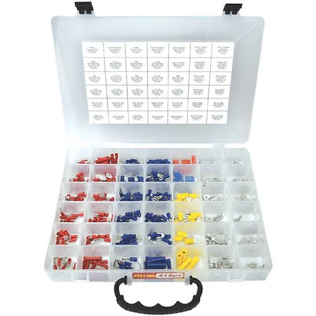 410 Piece Insulated & Non-Insulated Wire Terminal Assortment Kit - PKTool | Universal Auto Spares