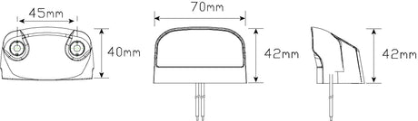 41 Series Licence Lamp 12-24 Volt Blister 23cm Cable - LED AutoLamps | Universal Auto Spares