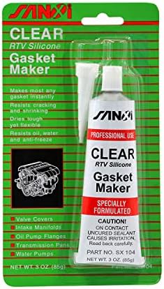 Clear RTV Silicone Gasket Maker Adhesive Sealant 85g - SANXI | Universal Auto Spares