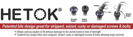 42 Piece S2 Steel HETOK Combination Bits Set - PKTool