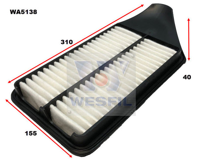 Air Filter A1726 Fits Suzuki WA5138 - Wesfil | Universal Auto Spares