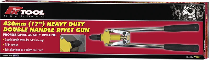 430mm Heavy Duty Double Handle Rivet Gun Tradesman Quality - PKTool | Universal Auto Spares