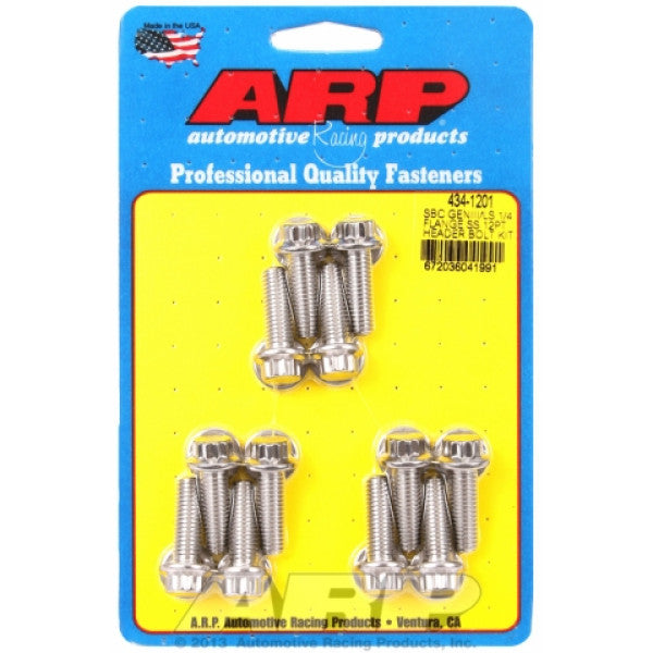 Header Bolt Kit HEADER BOLT KIT M8 1/4" FLANGE 434-1201 - ARP