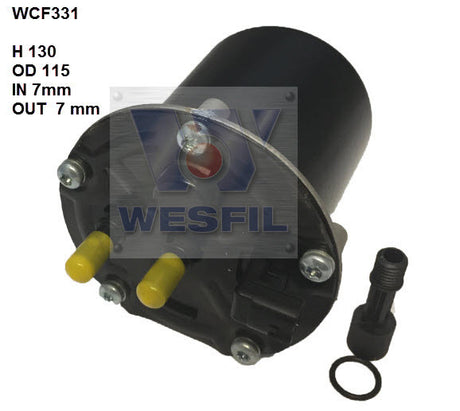 Diesel Fuel Filter Fits Renault (Complete Assembly) WCF331 - Wesfil | Universal Auto Spares