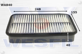 Air Filter A454 Fits Holden WA840 - Wesfil