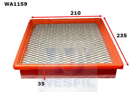 Air Filter A1616/A1753 Fits Chrysler WA1159 - Wesfil | Universal Auto Spares