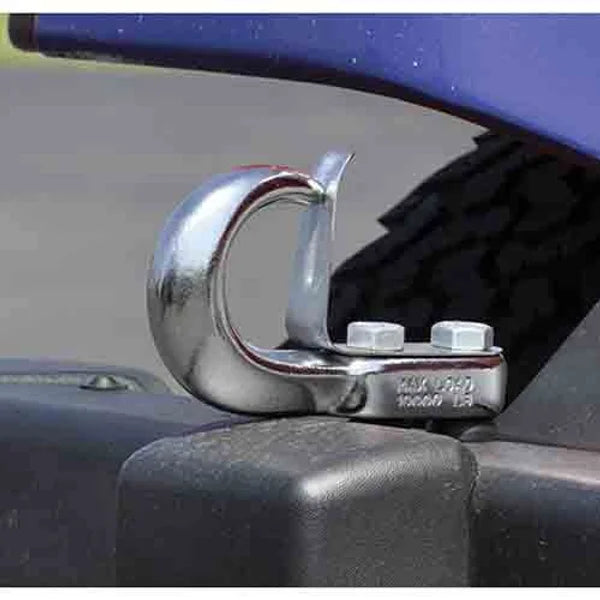 4500kg Tow Hook Kit Chrome & Black, Bullbar & Chassis Mount - LoadMaster | Universal Auto Spares