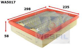 Air Filter A1721 Fits Ssangyong WA5017 - Wesfil