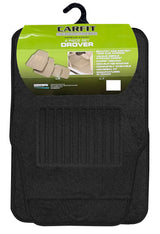 DROVER BLACK 4 PIECE SET CARPET - Carfit Mats