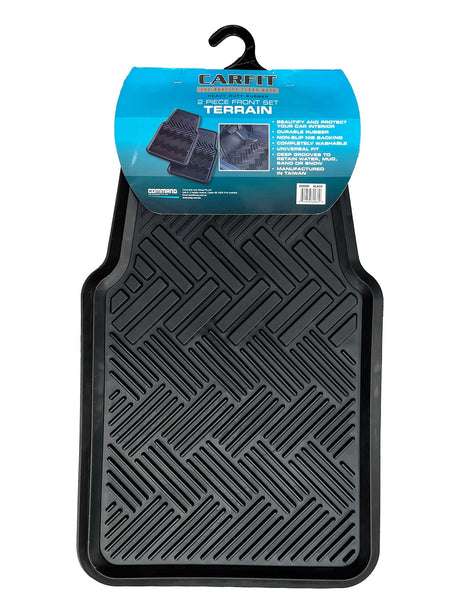 TERRAIN BLACK 2 PIECE FRONT RUBBER - Carfit Mats