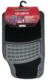 MAJESTIC BLACK 2 PIECE FRONT CARPET/RUBBER - Carfit Mats