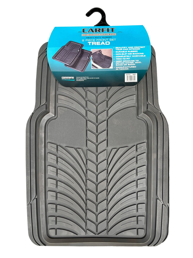 TREAD GREY 2PIECE FRONT RUBBER - Carfit Mats