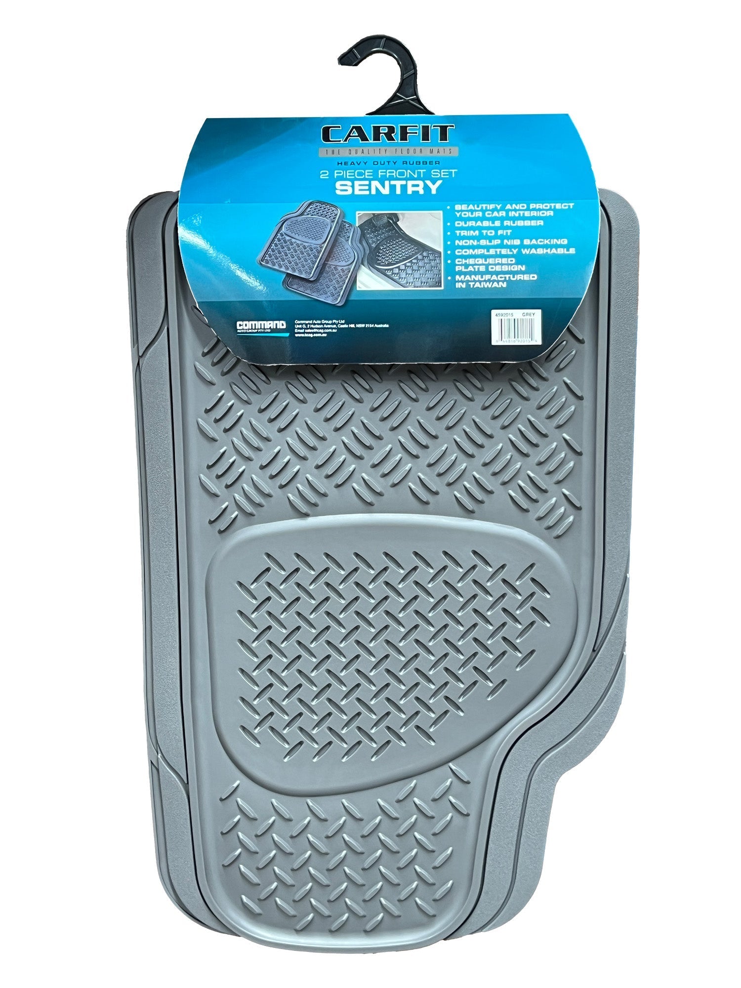 SENTRY GREY 2 PIECE FRONT RUBBER - Carfit Mats