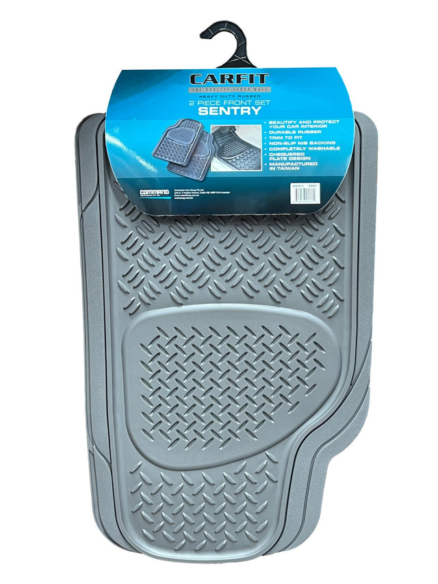 SENTRY GREY 2 PIECE FRONT RUBBER - Carfit Mats