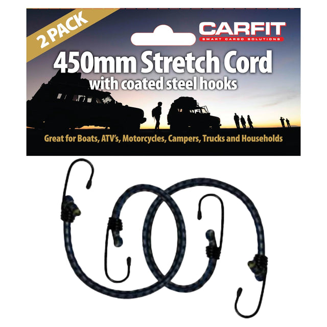 BUNGEE STRETCH CORD - 450MM - SET OF 2 - Carfit Cargo