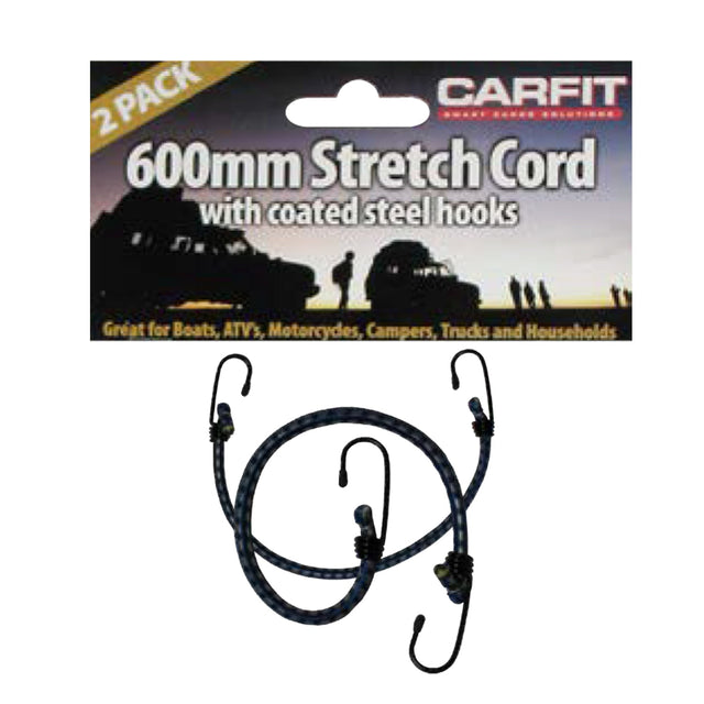BUNGEE STRETCH CORD - 600MM - SET OF 2 - Carfit Cargo