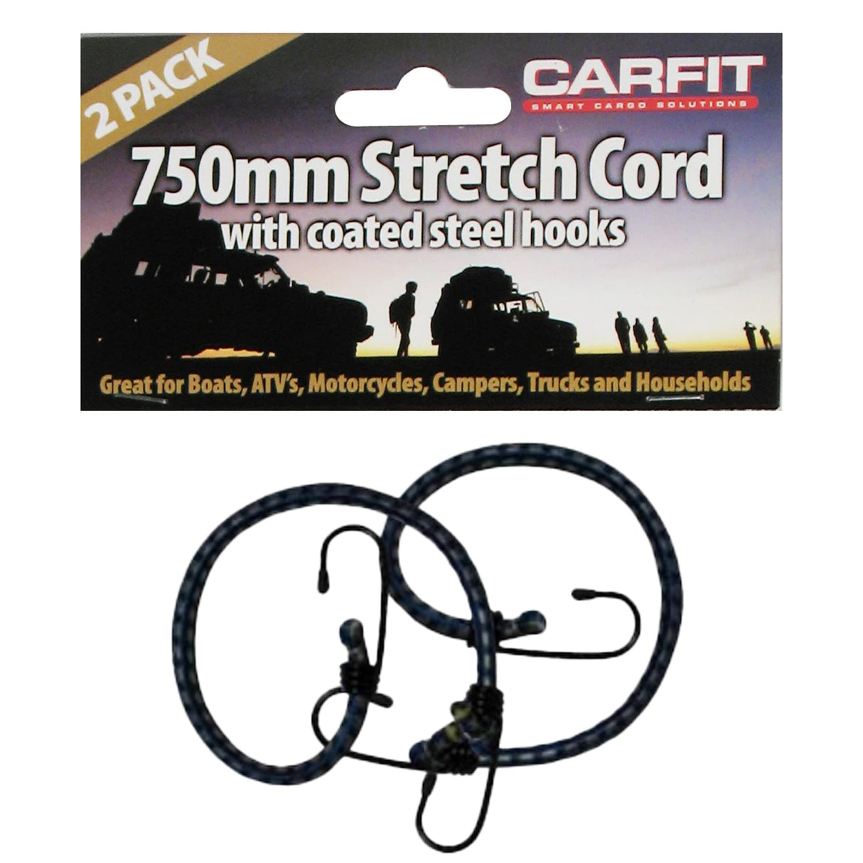 BUNGEE STRETCH CORD - 7500MM - SET OF 2 - Carfit Cargo