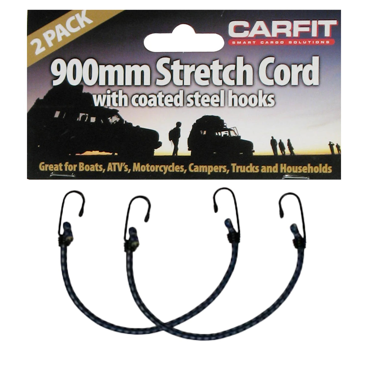 BUNGEE STRETCH CORD - 900MM - SET OF 2 - Carfit Cargo
