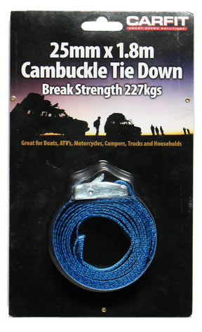 CINCH STRAP - 25MM X 1.8M - SINGLE - Carfit Cargo