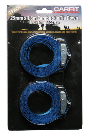 CINCH STRAP - 25MM X 1.8M - SET OF 2 - Carfit Cargo