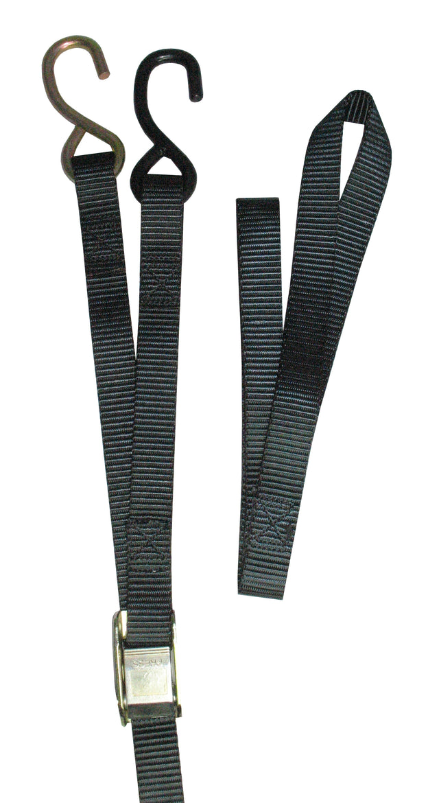 MOTORCYCLE TIE DOWN - 25MM X 1.8M W/EXCESS STRAP - PACK OF 2 - Carfit Cargo