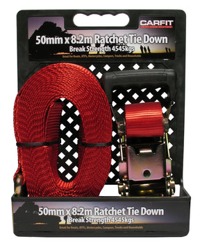RATCHET STRAP - 50MM X 8.2M - SINGLE - Carfit Cargo