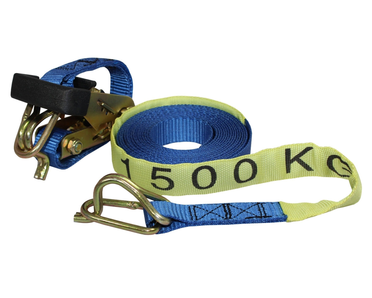 HEAVY DUTY RATCHET WITH HOOK AND KEEPER - 25MM X 5M - SINGLE - Carfit Cargo
