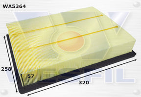 Air Filter A1876 Fits Toyota WA5364 - Wesfil
