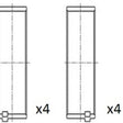 Conrod Bearing Set MERCEDES BENZ OM651 4BB2053-.25 - FAI