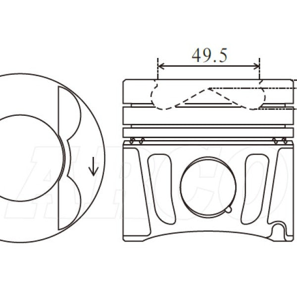 Piston & Pin Set M/BENZ OM651 4DP2000-STD - NASON