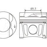 Piston & Pin Set M/BENZ OM651 4DP2000-STD - Nason