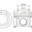 Piston & Pin Set HYUNDAI D4CB DOHC 16V DIESEL 4DP2004-0.50 - NASON