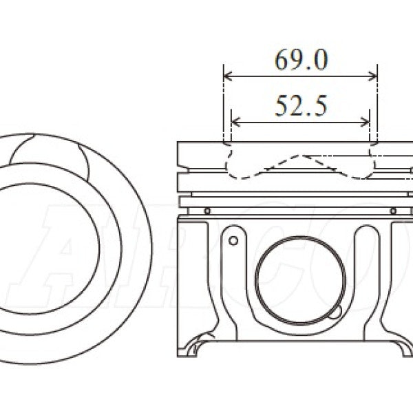 Piston & Pin Set HYUNDAI D4CB DOHC 16V DIESEL 4DP2004-0.50 - NASON