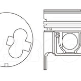 Piston & Pin Set TOYOTA L DIESEL 4DP2005-STD - Nason