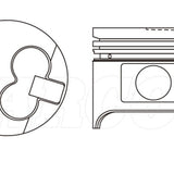 Piston & Pin Set TOYOTA 2L DIESEL LATE 4DP2007-1.00 - Nason