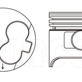 Piston & Pin Set TOYOTA 3L DIESEL 4DP2010-1.00 - Nason