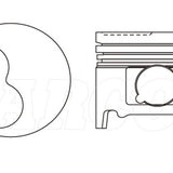 Piston & Pin Set TOYOTA 1KZ-TE NO VALVE RELIEF 4DP2012-STD - Nason